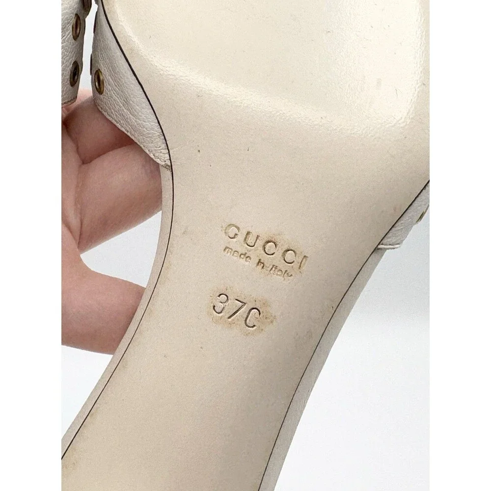 Gucci white leather